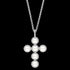 ENGELSRUFER SILVER GLORY PEARL CROSS NECKLACE - FULL VIEW