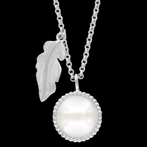 ENGELSRUFER SILVER GLORY FEATHER PEARL NECKLACE