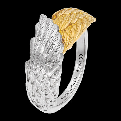 ENGELSRUFER SILVER GOLD WINGS RING