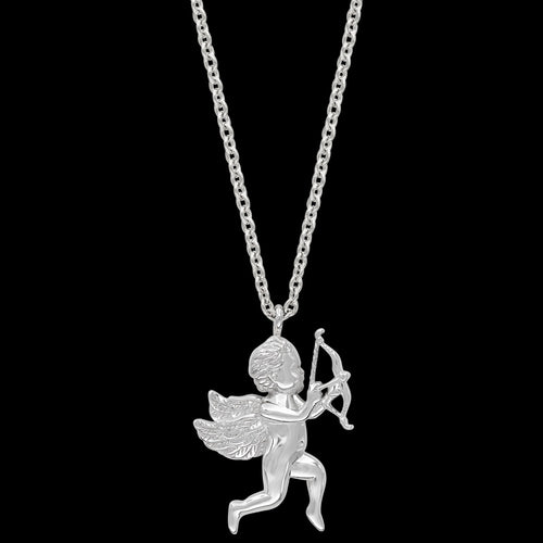 ENGELSRUFER SILVER CUPID NECKLACE - LONG VIEW