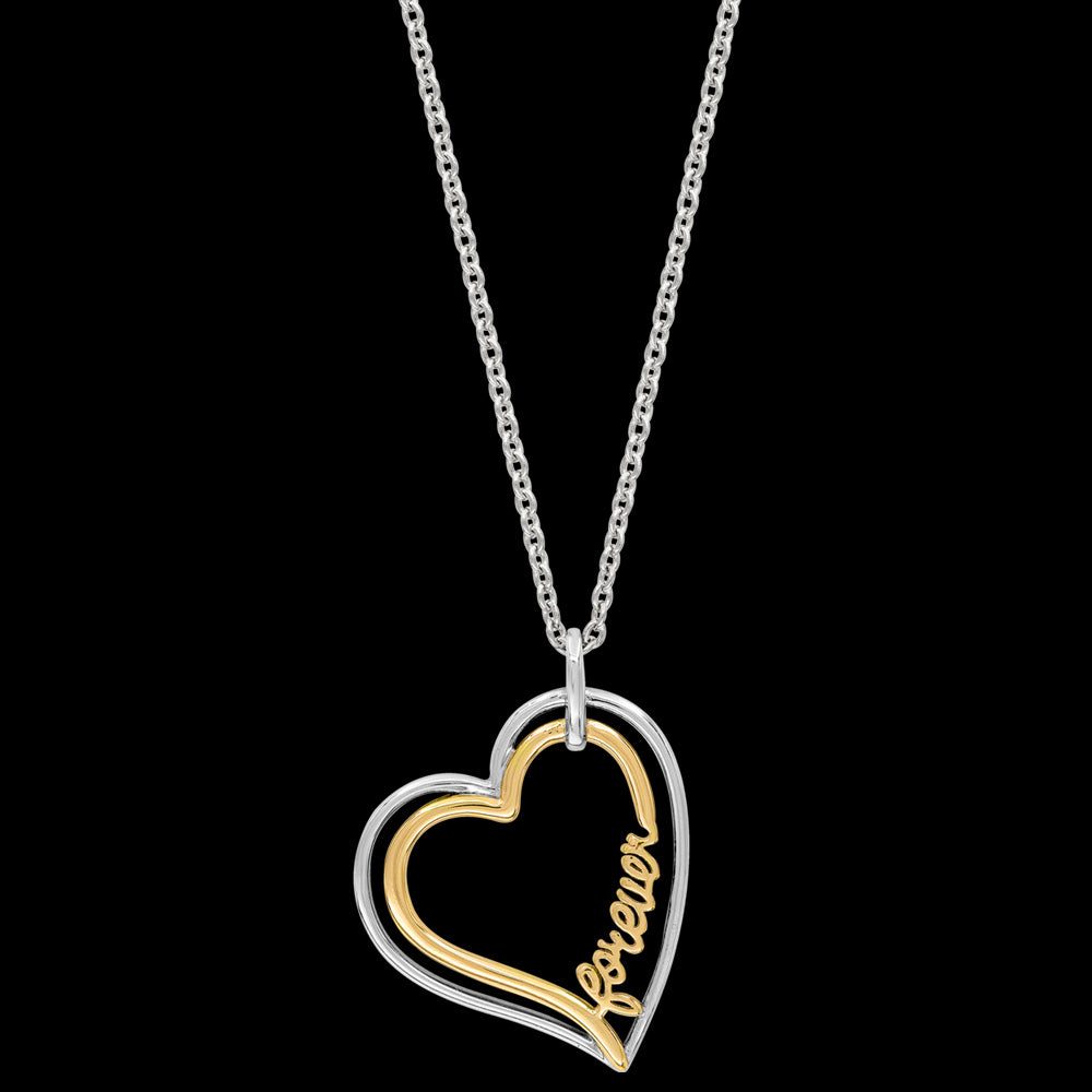 ENGLELSRUFER FOREVER HEART SILVER GOLD NECKLACE