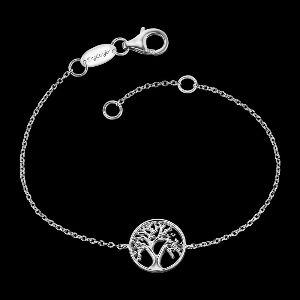 ENGELSRUFER TREE OF LIFE SILVER  LEATHER WATCH & BRACELET SET - BRACELET