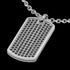 SAVE BRAVE MEN'S GARETT BLACK PAVE CZ DOG TAG STAINLESS STEEL NECKLACE