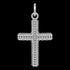 SAVE BRAVE MEN'S FAITH CROSS & WING STAINLESS STEEL NECKLACE - CROSS CLOSE-UP