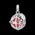 ENGELSRUFER SILVER RED PEARL ANGEL WING SOUNDBALL PENDANT - SMALL SIZE