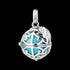 ENGELSRUFER SILVER TURQUOISE PEARL ANGEL WING SOUNDBALL PENDANT - SMALL SIZE