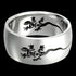 STAINLESS STEEL MEN’S LIZARD CUT-OUT RING - FRONT VIEW