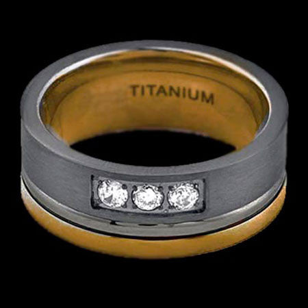 TITANIUM TWO BAND RING - 2