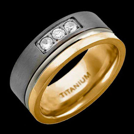 TITANIUM TWO BAND RING - 1
