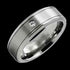 TITANIUM SOLITAIRE CZ BAND RING