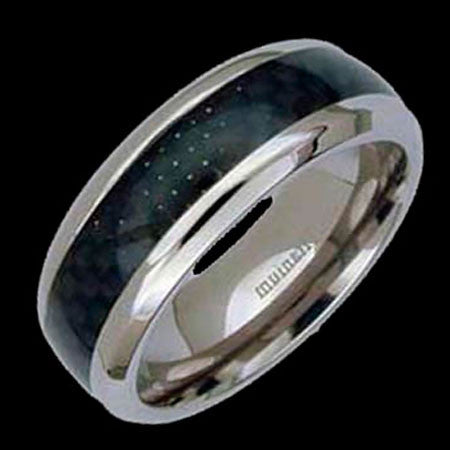 TITANIUM BLACK CARBON FIBRE RING