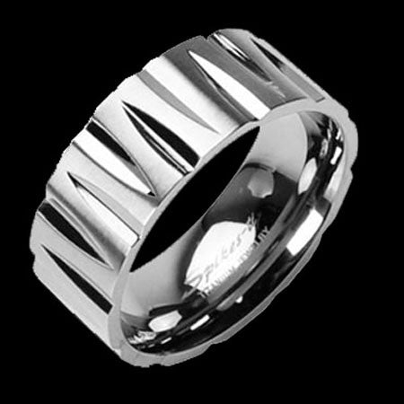 TITANIUM NOTCHES RING