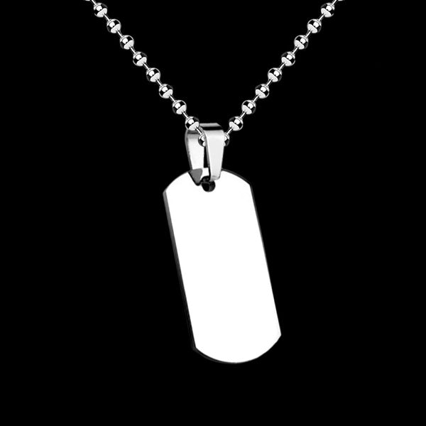 STAINLESS STEEL SMALL DOG TAG NECKLACE 