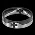 STAINLESS STEEL MEN'S KNIGHT'S CROSS PUZZLE RING - FRONT VIEW