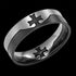 STAINLESS STEEL MEN'S KNIGHT'S CROSS PUZZLE RING
