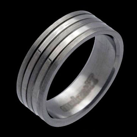 TITANIUM FIVE BANDS RING