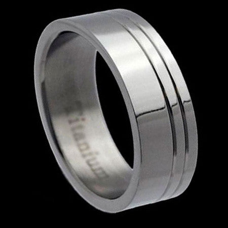 TITANIUM MEN’S DOUBLE BAND RING