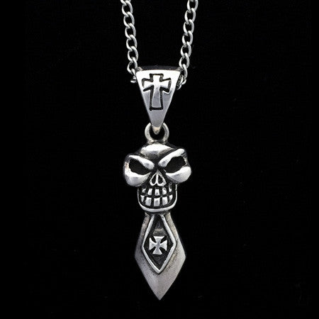 STERLING SILVER SKULL DAGGER NECKLACE