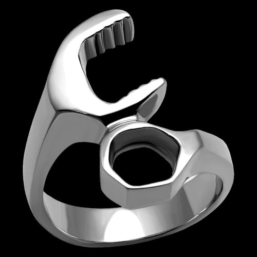 STAINLESS STEEL MEN'S SPANNER RING