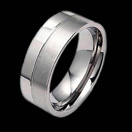 TITANIUM PARALLEL DUAL BAND RING