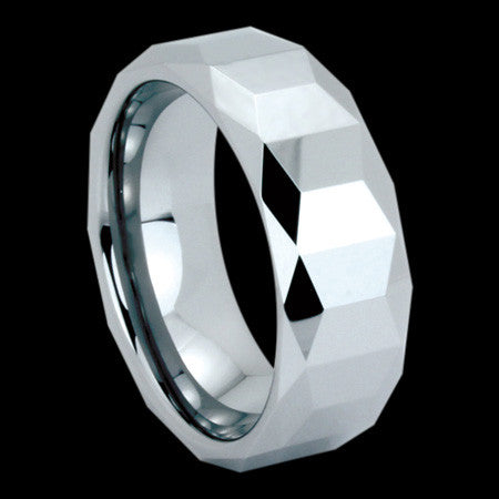 TUNGSTEN CARBIDE SQUARE CUT RING