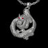 STAINLESS STEEL COILED DRAGON NECKLACE