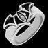 STAINLESS STEEL MEN'S FLYING BAT CZ RING