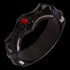 STAINLESS STEEL MEN'S BLACK LAVA RED CZ WAVE RING