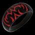 STAINLESS STEEL MEN'S LAVA BLACK WIDE BAND RING
