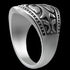STAINLESS STEEL MEN'S FLEUR DE LIS SIGNET RING - SIDE VIEW