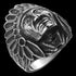 STAINLESS STEEL AMERICAN INDIAN CHIEF HEADDRESS RING - SIDE VIEW