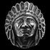 STAINLESS STEEL AMERICAN INDIAN CHIEF HEADDRESS RING