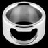 STAINLESS STEEL MEN'S BOTTLE OPENER RING - FRONT VIEW