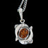 STERLING SILVER & AMBER ZODIAC NECKLACE PISCIES
