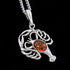 STERLING SILVER & AMBER ZODIAC NECKLACE CANCER