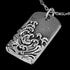 STAINLESS STEEL SEA WAVES DOG TAG NECKLACE