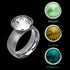 STAINLESS STEEL INOX GREEN HUES INTERCHANGE RING - 1