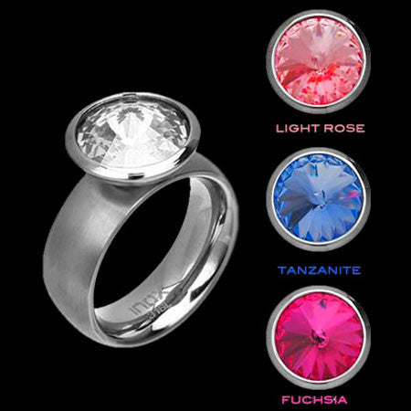 STAINLESS STEEL INOX PINK HUES INTERCHANGE RING
