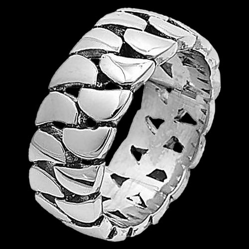  STAINLESS STEEL MEN'S ROPE TWIST RING