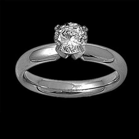 STAINLESS STEEL CLAW SET CATHEDERAL SOLITAIRE RING - 2