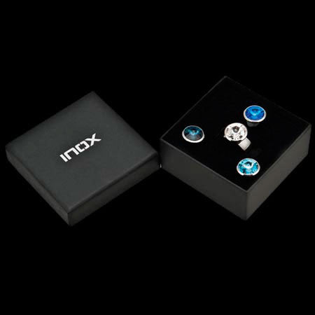 STAINLESS STEEL INOX BLUE HUES INTERCHANGE RING - 2