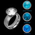 STAINLESS STEEL INOX BLUE HUES INTERCHANGE RING - 1