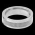 STAINLESS STEEL MEN'S MESH CHANNEL RING - FRONT VIEW