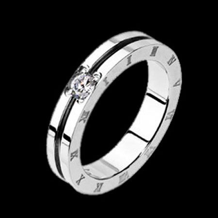 STAINLESS STEEL DUAL BAND ROMAN NUMERAL RING