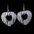 STERLING SILVER DRIFT SAND HEART EARRINGS