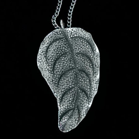 STERLING SILVER AUTUMN LEAF NECKLACE