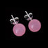 STERLING SILVER ROSE QUARTZ BALL EARRINGS