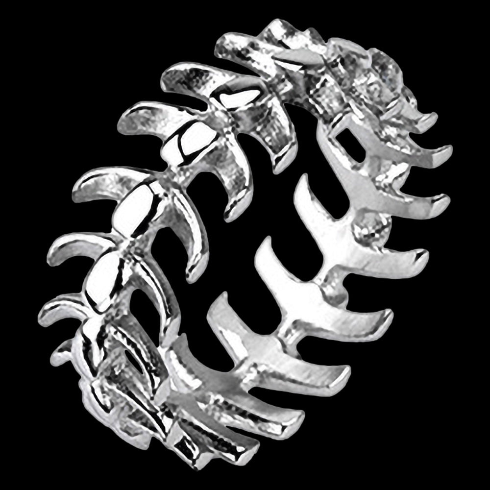 STAINLESS STEEL MEN'S SPINE VERTEBRAE RING