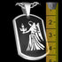 STAINLESS STEEL VIRGO ZODIAC DOG TAG NECKLACE - MEASUREMENT