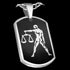 STAINLESS STEEL LIBRA ZODIAC DOG TAG NECKLACE